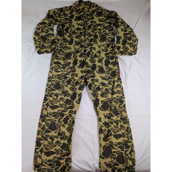 Vintage Coveralls Large Lightweight Duck Camo Warm Weather Early Season - Picture 2 of 8
